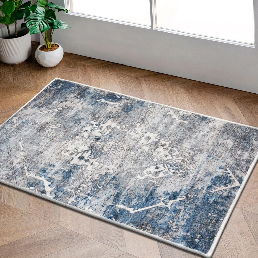 Covor interior vintage Taleta Moonlit albastru-gri 120x170cm