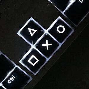 Cherry MX Kompatibilis ABS Nyomógombos Billentyűsapka Háttérvilágítással (Fekete) - BShopy