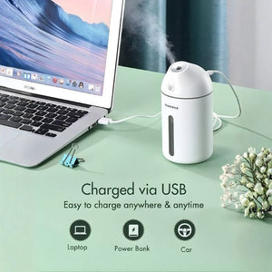 Homasy Hordozható Mini Párásító, 320 ml - es (Fehér) - BShopy