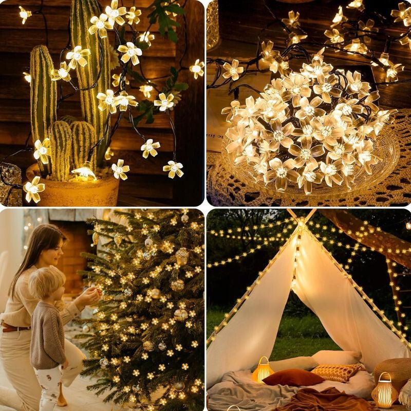 InnooTech LED Cseresznyevirág Fényfüzér – 5 m, Meleg Fehér Fény - BShopy