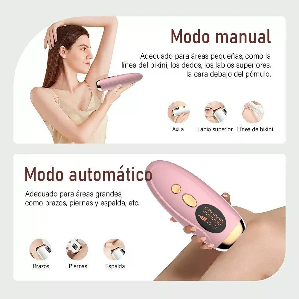IPL Szőrtelenítő Készülék Otthoni Használatra - Rózsaszín - Bronz, 5 Erősségi Fokozat - BShopy