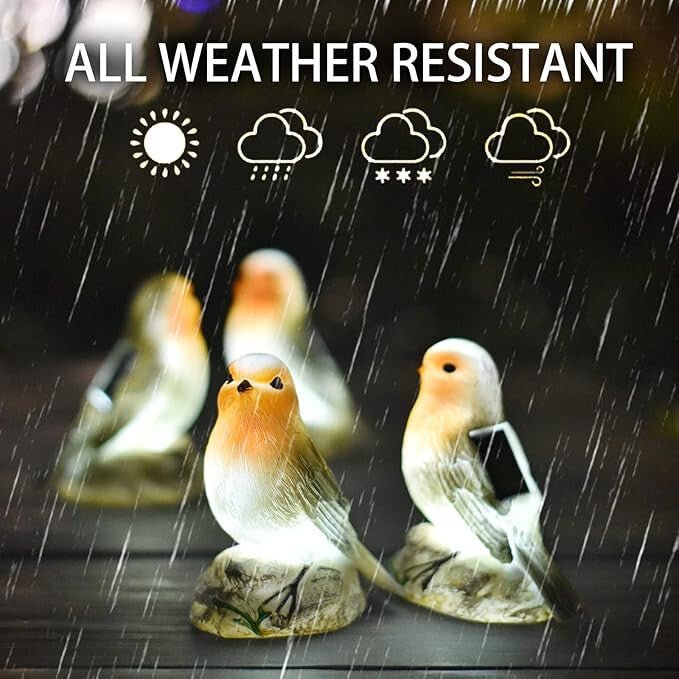 JeeYee 2 db - os Kültéri Madaras Napelemes Díszlámpa - Energiahatékony Kerti Világítás - BShopy