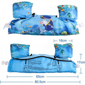 JEVDES Gyerek Úszómellény + Karúszó - Delfines Mintával (9 - 30 kg) - BShopy