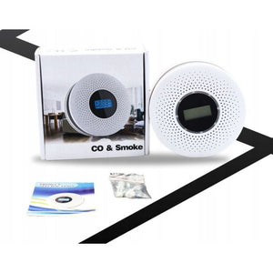 JKD 512COM Szén - Monoxid és Füstérzékelő LCD Kijelzővel, 85 dB Hangriasztással - 2 db - BShopy