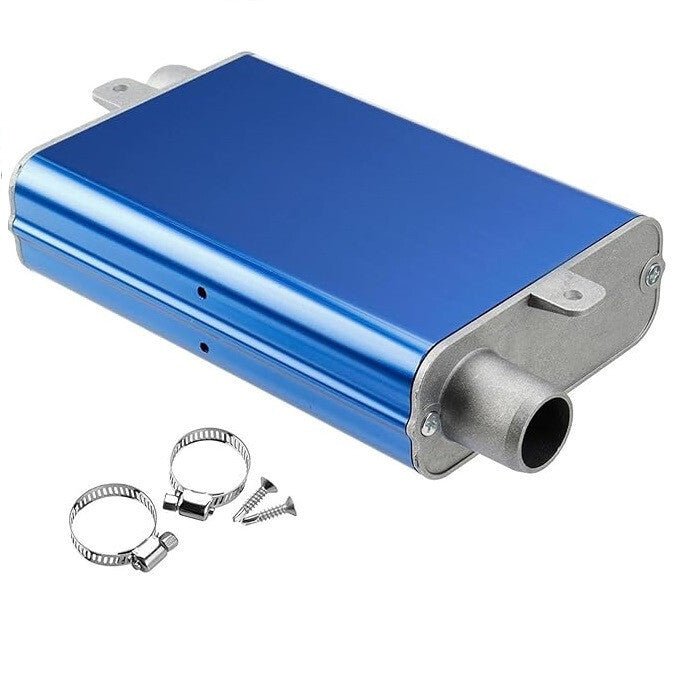 Kék 24 mm - es Kipufogóvég Hangtompítóval és Bilinccsel - Autótuning Zajcsökkentő - BShopy