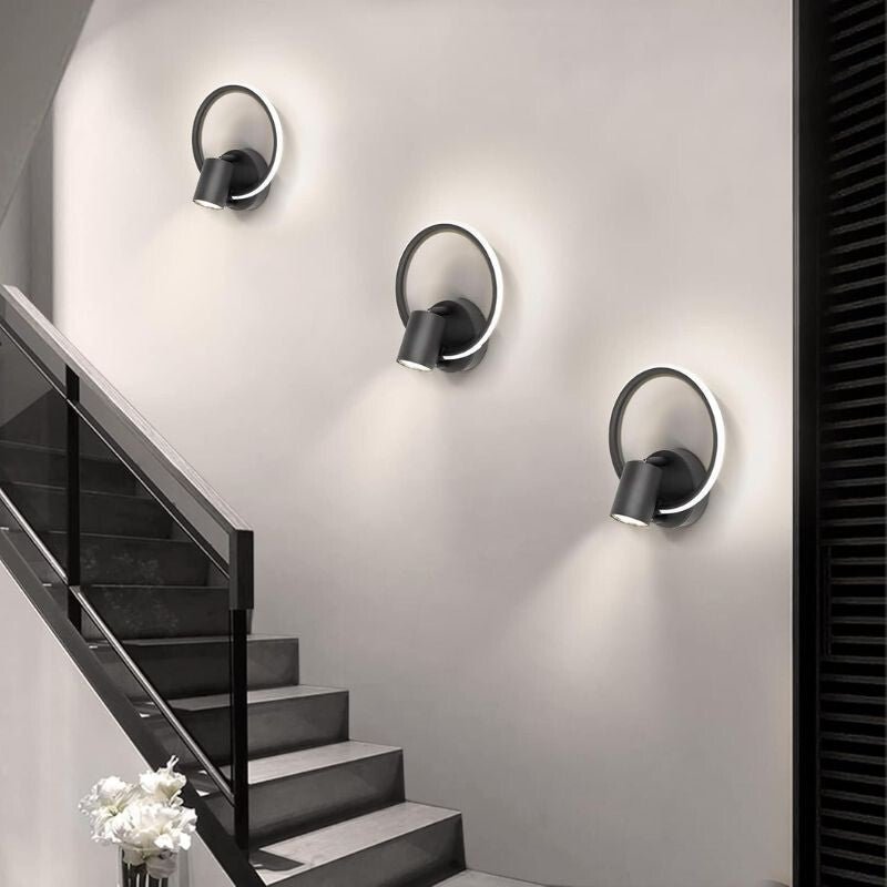 Ketom LED Fali Forgatható Lámpa 4000K 17W - Fekete - BShopy