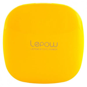 Lepow Moonstone Hordozható Akkumulátor - 3000 mAh, Sárga Powerbank, Kompakt USB Töltő - BShopy