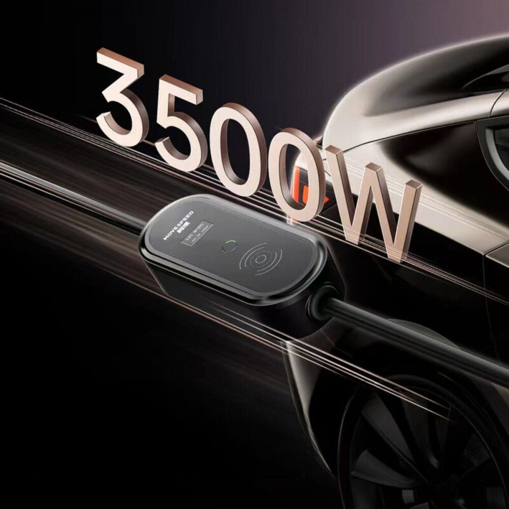 Movespeed Vízálló Okos EV Töltő - 3500 W, Kompatibilis EV/PHEV, Kültéri - BShopy