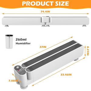 Radiator electric Nikoson cu umidificator – încălzitor de aer economic cu grafen pentru baie, sufragerie - BShopy