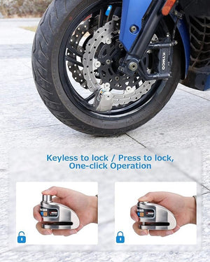 Oasser Motorkerékpár Tárcsafékzár - 120 dB Riasztóval, Biztonsági Zár Motorhoz - BShopy
