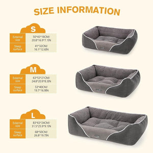 Pat dreptunghiular Pecute pentru câini și pisici - 83 x 66 x 24 cm, mărimea L-BShopy