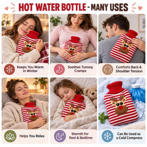 Termofor SEPTAM - 1 L, cu husă moale de pluș-BShopy