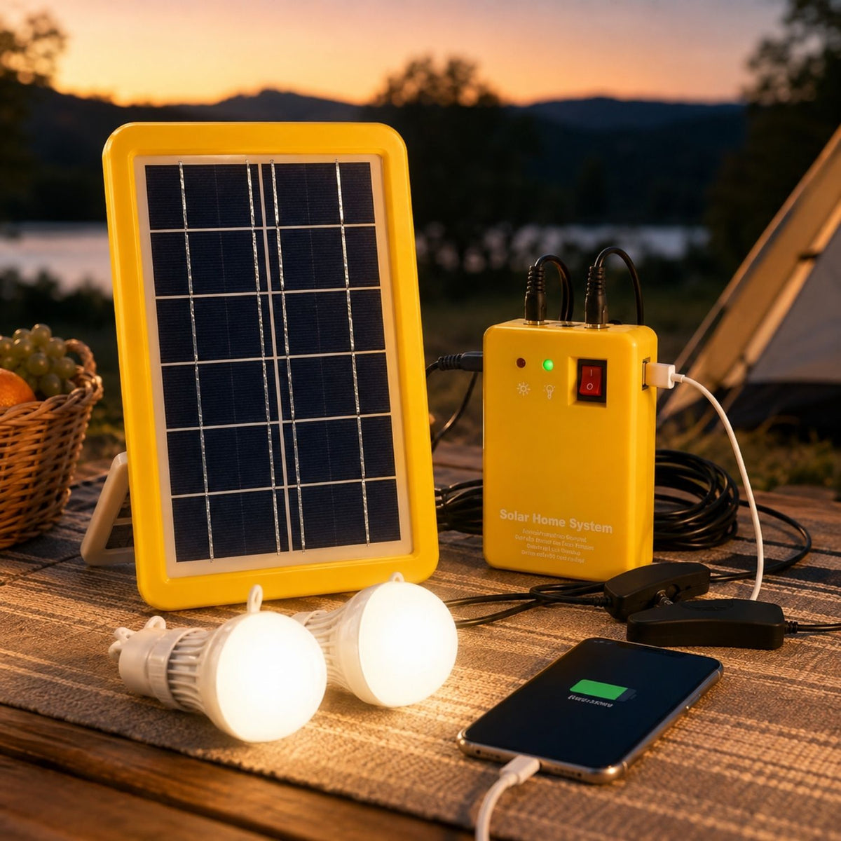 Încărcător solar 7V 3W cu cablu de control - panou solar mini portabil