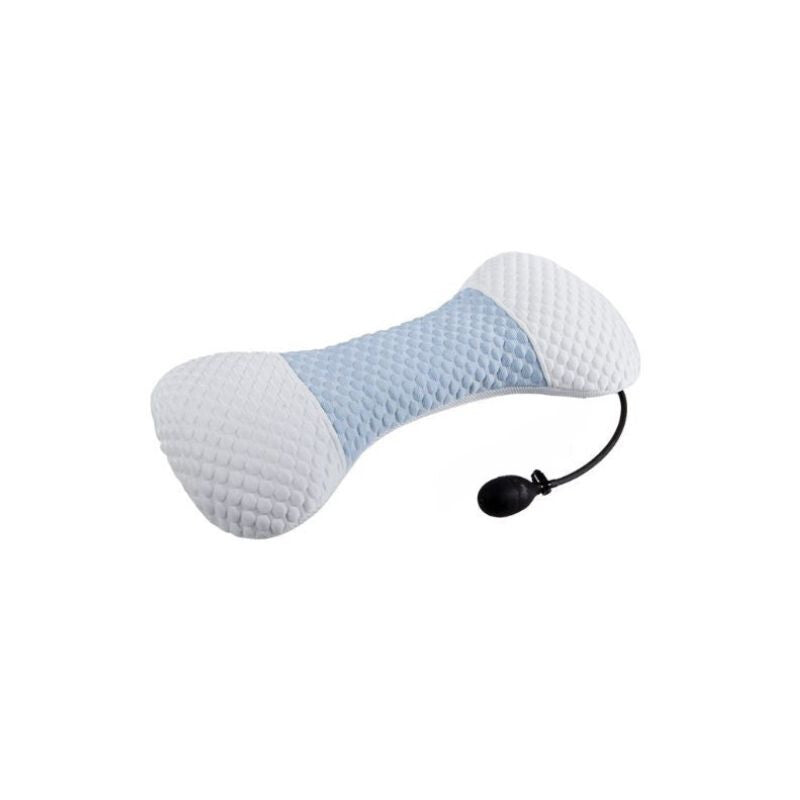 Perna Reglabilă pentru Suport Lombar Blux cu Pompă – Spumă Ortopedică cu Memorie, Albastru Deschis - Alb