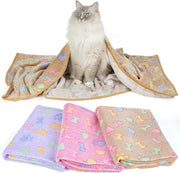 Set de pături moi pentru animale de companie și canapea Dono – 3 bucăți, roz/mov/maro, mărimea L, 105 x 72 cm