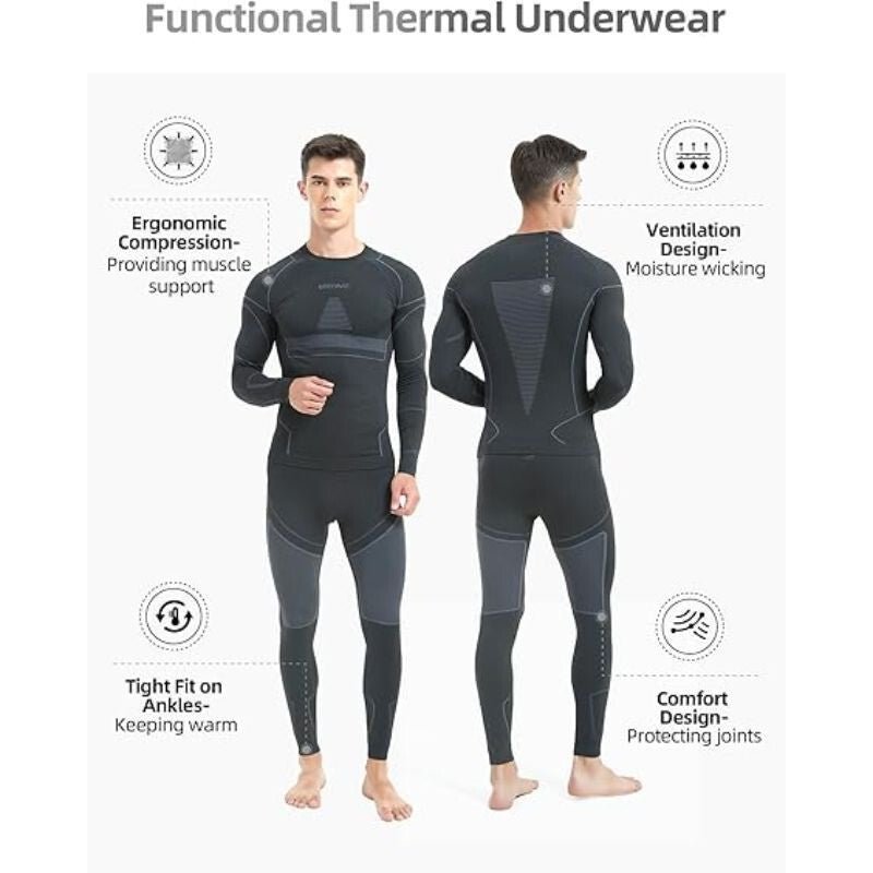 A NOOYME Gyerek Thermo Ruha, Alsó és Felső Szett - Fekete (140 - 145 cm) - BShopy