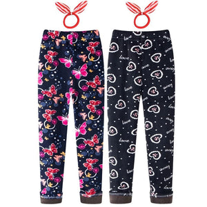Adorel Téli Polár Gyermek Leggings Szett (2 db) – Pillangó és Szívecske Mintával - BShopy