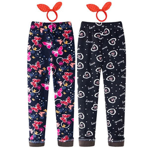 Adorel Téli Polár Gyermek Leggings Szett (2 db) – Pillangó és Szívecske Mintával - BShopy