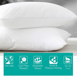 ADORIC Mikroszálas Párnahuzat 40×80 cm 2 db – Fehér - BShopy