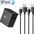 Amoner 25W Gyorstöltő Adapter + Kábel Szett (2 db, 1.2 m) - BShopy