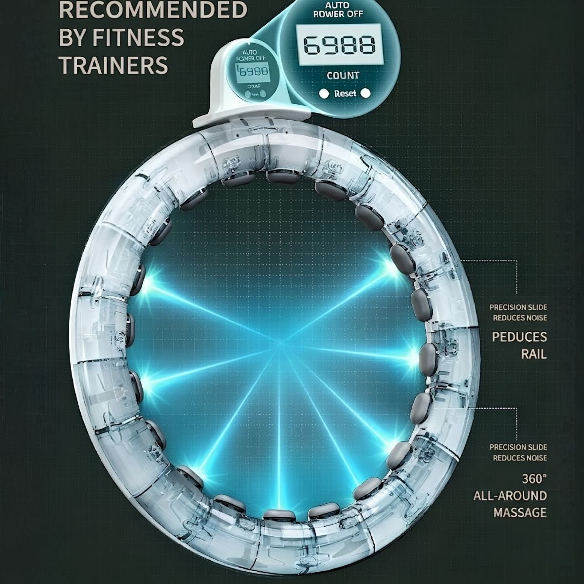 Blux Alakformáló Fitness Hulahopp Karika – Gravitációs, Súlyozott, Állítható Méretű, max. 110 cm - BShopy