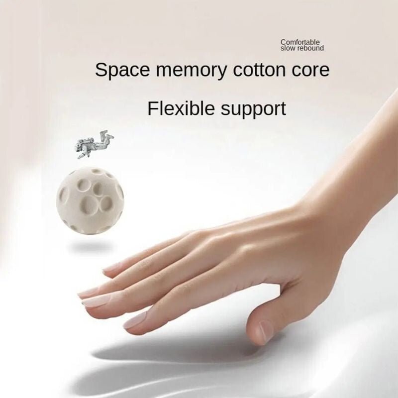 Pernă de gât pentru călătorie Blux din spumă cu memorie, cu husă de transport – 22×22×12 cm (±1 cm) – gri - BShopy
