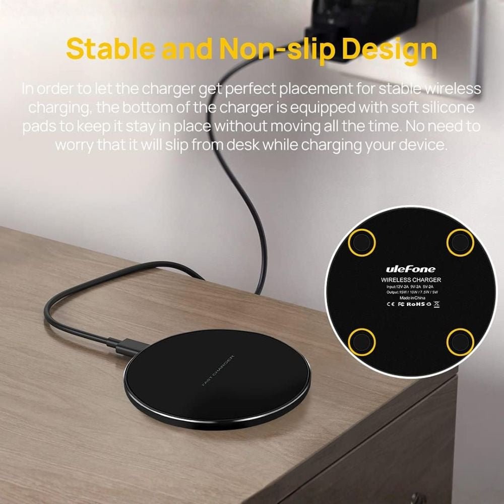Bshopy LTD‑006 Vezeték nélküli 15 W Gyors Töltőpad – Qi Kompatibilis Telefonokhoz - BShopy