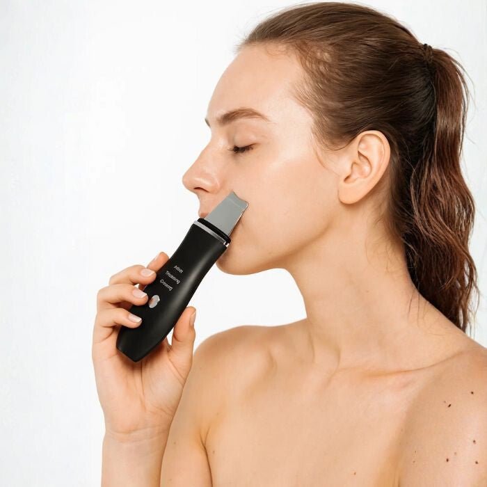 Bshy Ultrahangos Arctisztító Spatula – 3 az 1 - ben Elektromos Arcápoló Eszköz (Fekete) - BShopy