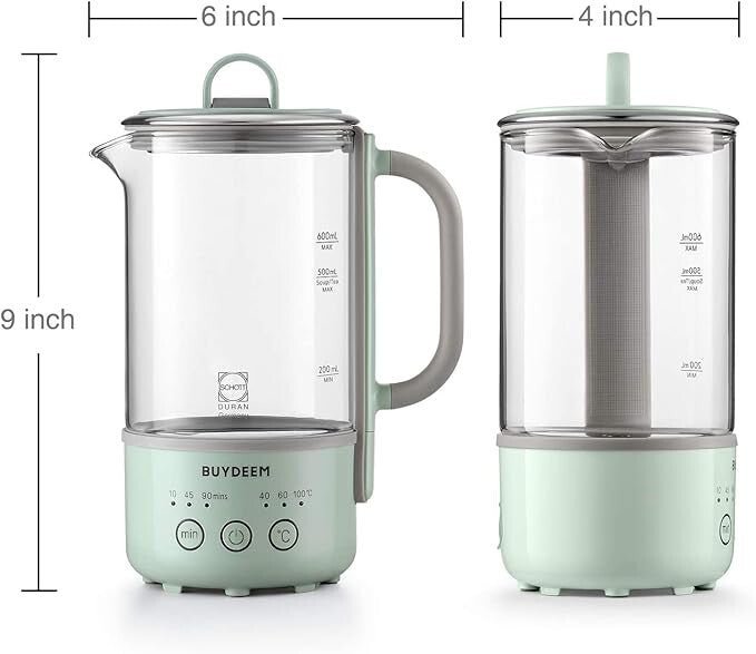 Buydeem K314Mini Elektromos Vízforraló - 0,7 l, Zöld Szín - BShopy