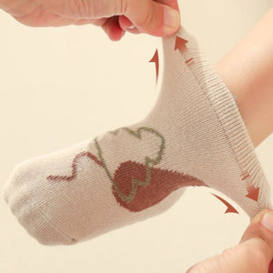 Csúszásmentes Pamut Baba Zokni Szett – 6 Pár Aranyos Mintájú Zokni Kisbabáknak (M) - BShopy