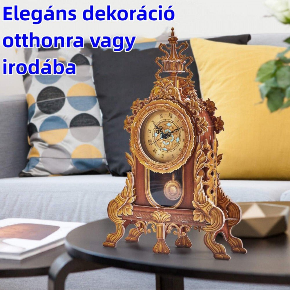 CubicFun 3D Puzzle Asztali Faragott Ingaóra - Kreatív Dekorációs Modell - BShopy