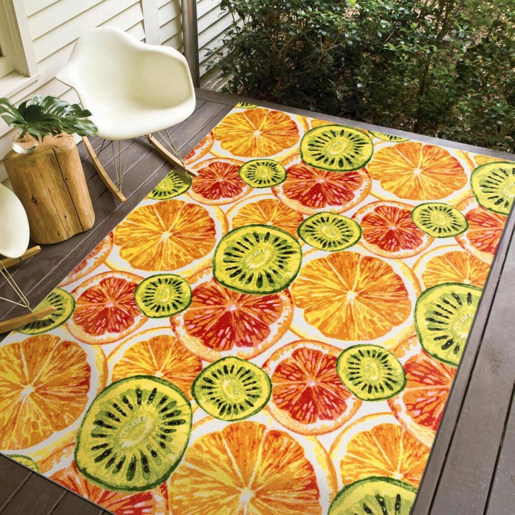 DECOMALL Gyümölcsmintás Kültéri Szőnyeg 80x150cm - BShopy