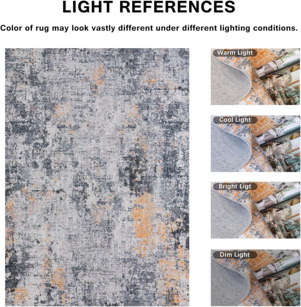 Decomall Szürke Absztrakt Stílusú Beltéri Szőnyeg 80x300cm - BShopy