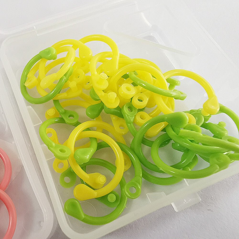 EASY RING Lefűző Gyűrű Készlet - 15 mm, 30 db, Kék - Zöld - BShopy