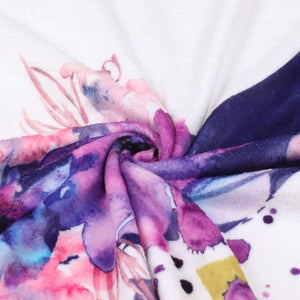 Ever Fairy Mérföldkő Babapléd - Polár, 150×100 cm, Lila Hold Mintás - BShopy