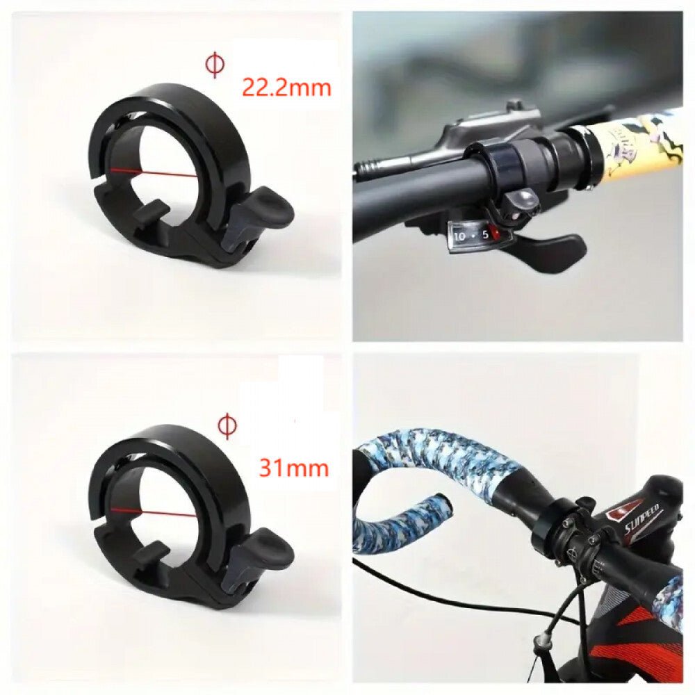 Fekete Kerékpárcsengő 22 mm - es Hangszóróval - 31 mm - es Kormányhoz - BShopy