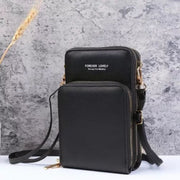 Geantă telefon de umăr damă, mică – crossbody, piele PU, 11 x 18 x 4 cm, FOREVER LOVELY