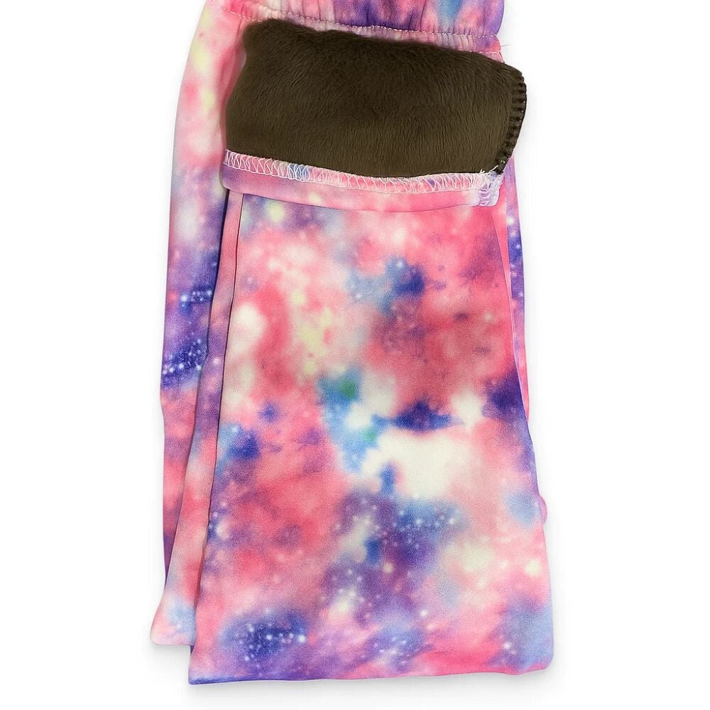 Galaxy Mintás Polárbéléses Téli Gyermek Leggings – 2 db Thermo Nadrág + 2 db Hajgumi (140) - BShopy