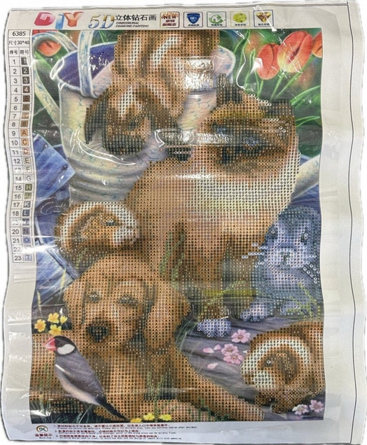 Gyémántfestő Készlet Macskák és Kutyák Mintával - Kreatív Hobbi és Dekoráció - BShopy