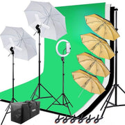 Set Profesional de Studio Foto Hakutatz, cu Lampă Circulară și Iluminare