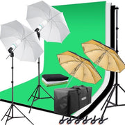Set Profesional de Studio Foto Hakutatz, cu Iluminare și Sistem de Fundal