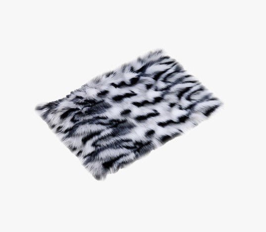 HEQUN Műszőrme Szőnyeg 60x90cm (Fekete és Fehér) - BShopy