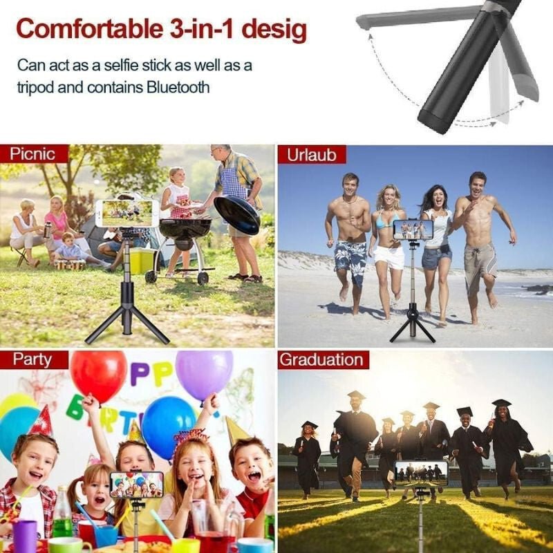 InnoTech Multifunkciós Szelfibot - Bluetooth Távirányítóval, Állítható Hosszúsággal - BShopy