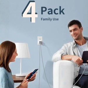 iPhone Töltőkábel 4 db - 1 m, Fonott Nylon, Fehér - Szürke, Lightning Kábel Szett - BShopy