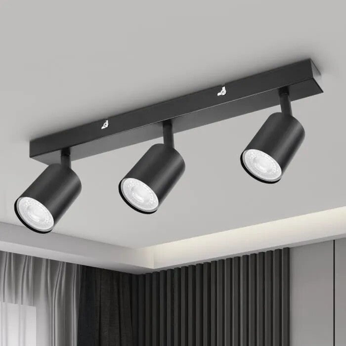 Kambo Modern LED Mennyezeti Spotlámpa – 3 Izzós, Forgatható és Billenthető Fejekkel, Több Színben - BShopy