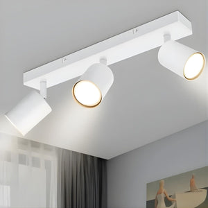 Kambo Modern LED Mennyezeti Spotlámpa – 3 Izzós, Forgatható és Billenthető Fejekkel, Több Színben - BShopy