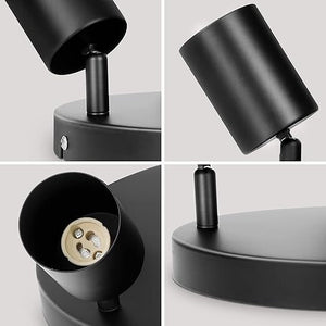 Spot de tavan LED Ketom GU10 rotativ, reglabil, cu 4 direcții (negru) - BShopy