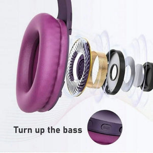 LETSCOM H10 Bluetooth Fejhallgató Over - Ear – Lila, Vezeték Nélküli - BShopy