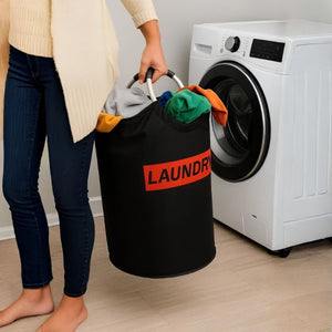 Coș de rufe Lifewit negru – 115 litri, coș pliabil pentru haine, cu capacitate mare - BShopy