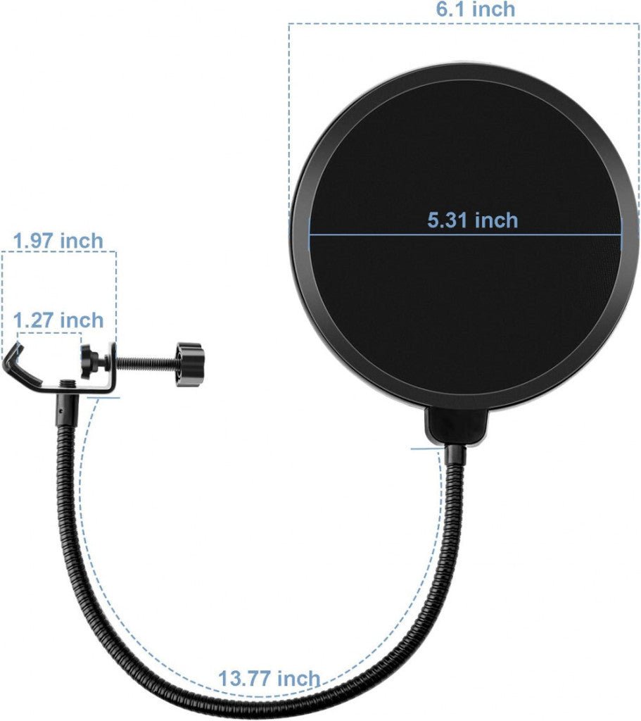 Mikrofon Popszűrő Blue Yeti és Más Mikrofonokhoz - Zajcsökkentő Szűrő - BShopy